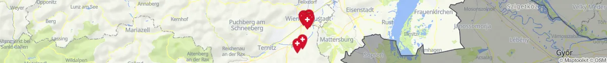 Kartenansicht für Apotheken-Notdienste in der Nähe von Lanzenkirchen (Wiener Neustadt (Land), Niederösterreich)